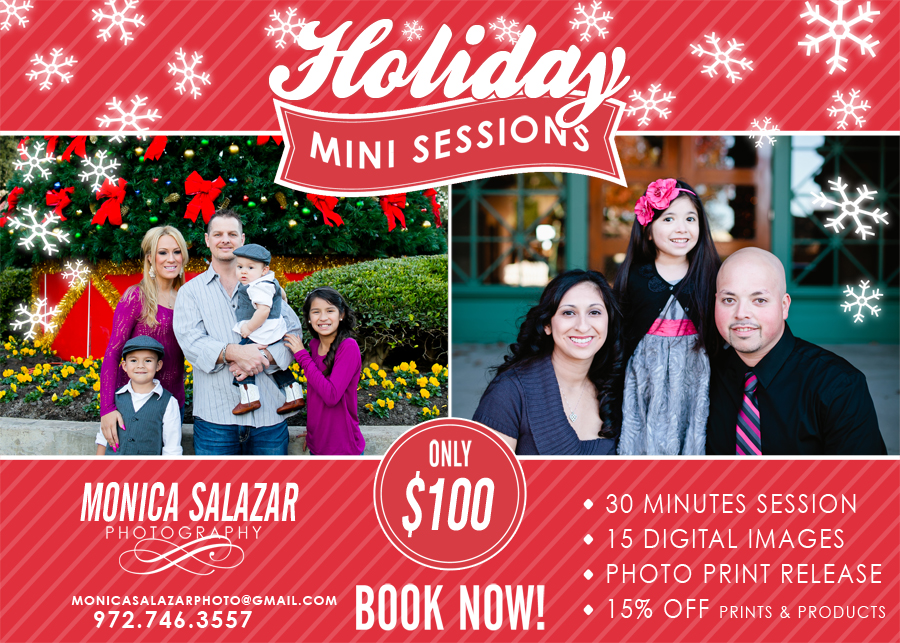 Holiday mini sessions in dallas, fort worth, texas
